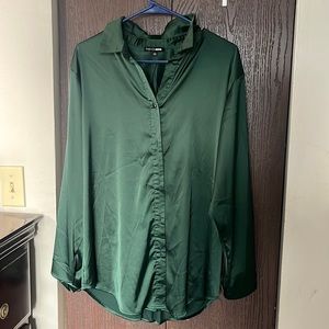 Sleek Hunter Green Blouse